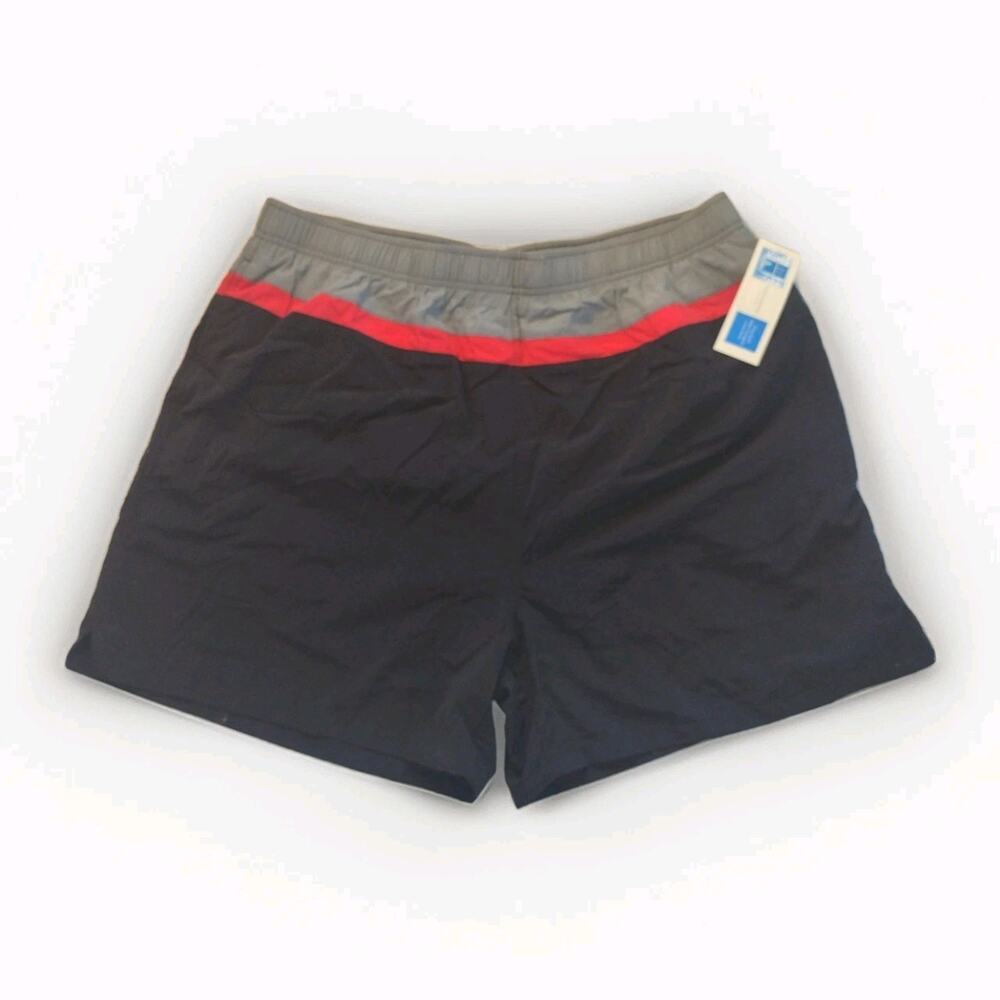 Covington Swim Shorts NWT Men's XL Black Red Classic Stripes Retro